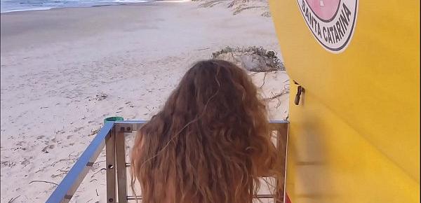  young wife gets naked on public beach to tease surfers